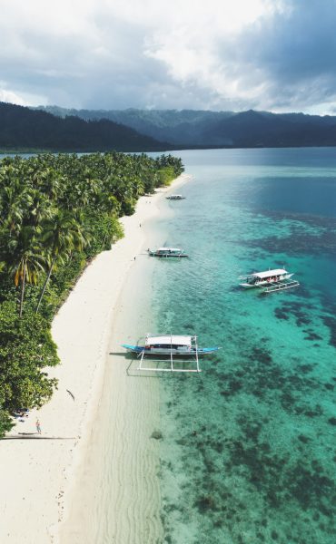 White beach near Port Barton in northern Palawan, Philippines